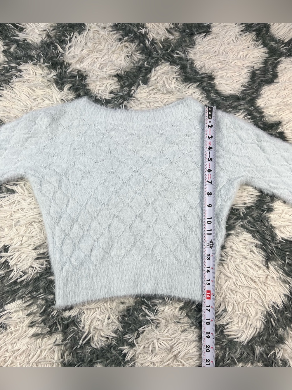 Abercrombie Kids Girls Light Blue Fluffy Long Sleeve Sweatshirt Size 11/12 - Picture 4 of 11